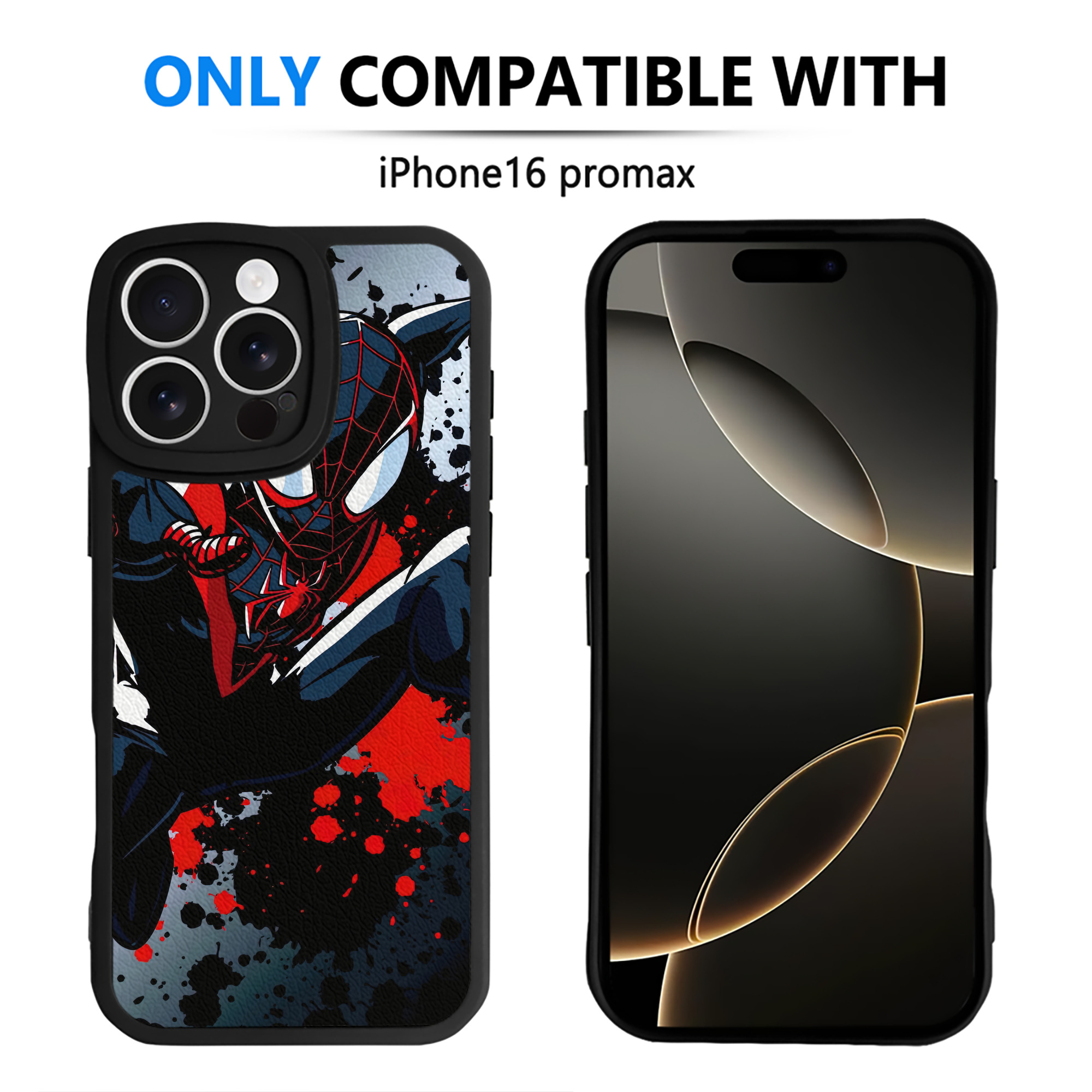 Spider Man スパイダーマン 【iPhone 16シリーズ対応】シリコンスマホケース（レザー調） 材質：シリコン